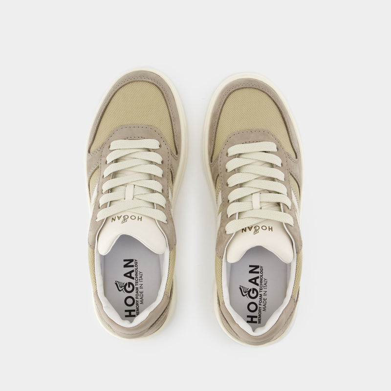 Sneakers H630 - Hogan - Cuir - Kaki