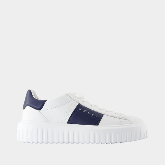 Sneakers H Stripes - Hogan - Cuir - Blanc