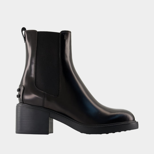 Bottines Stivaletto - Tod's - Cuir - Noir