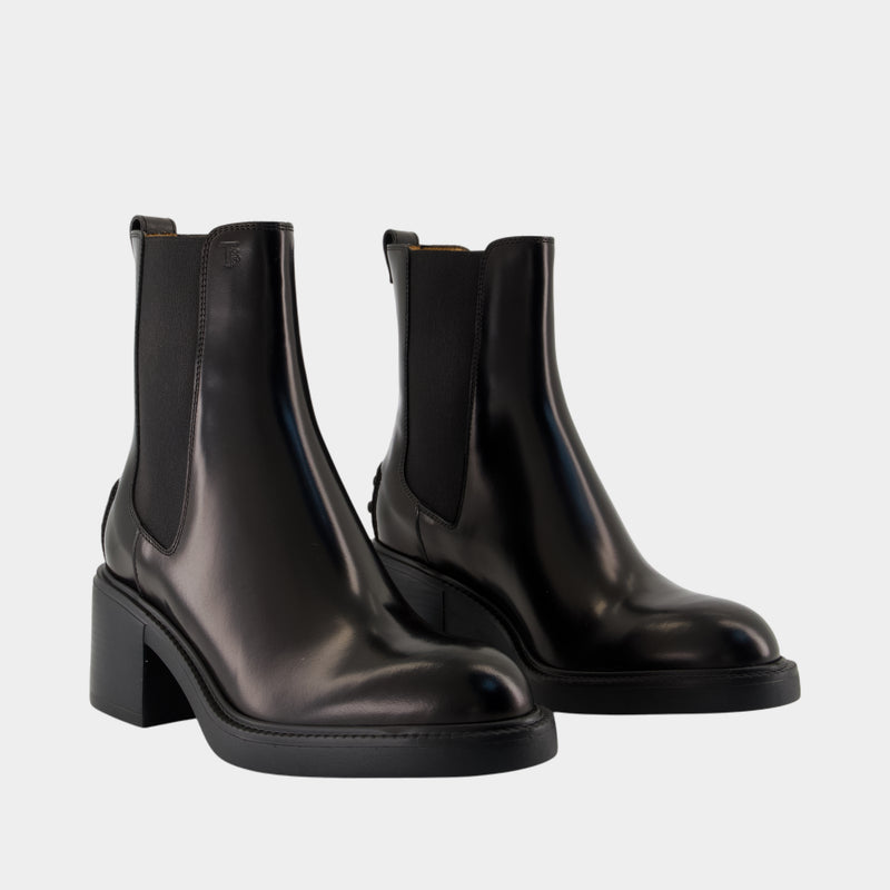 Bottines Stivaletto - Tod's - Cuir - Noir