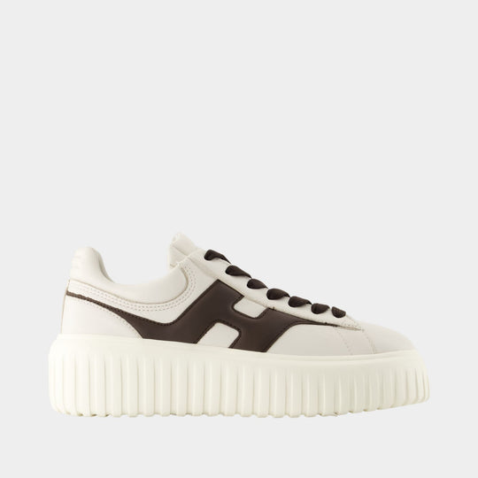 Sneakers H Stripes - Hogan - Cuir - Blanc