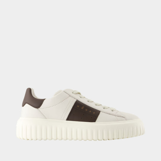 Sneakers H Stripes - Hogan - Cuir - Blanc