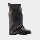 Bottines robin Combat - The Attico - Cuir - Noir