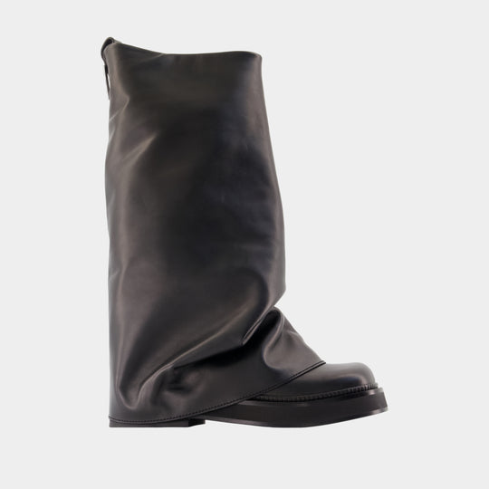 Bottines robin Combat - The Attico - Cuir - Noir