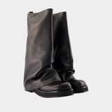 Bottines robin Combat - The Attico - Cuir - Noir