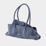 Sac la Passeggiata Small Top Handle - The Attico - Coton - Bleu