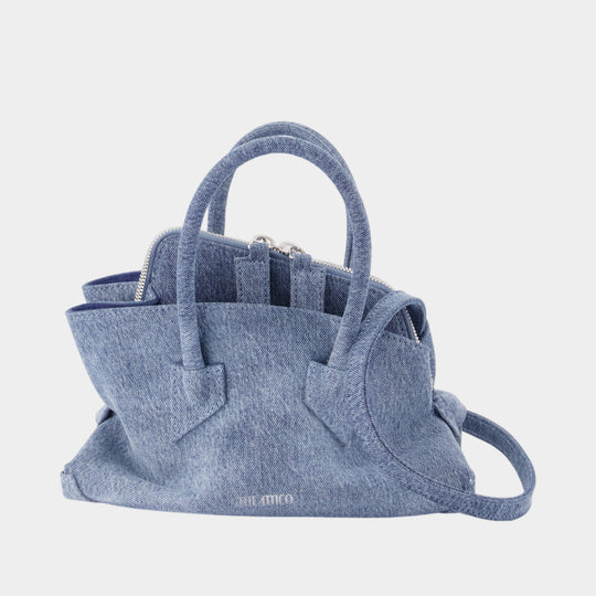 Sac la Passeggiata Mini Top Handle - The Attico - Coton - Bleu