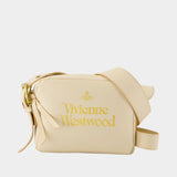 Sac À Bandoulière Carrie Camera - Vivienne Westwood - Cuir - Rose/Doré