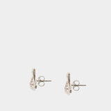 Boucles D'oreilles Mini Bas Relief - Vivienne Westwood - Laiton - Argenté