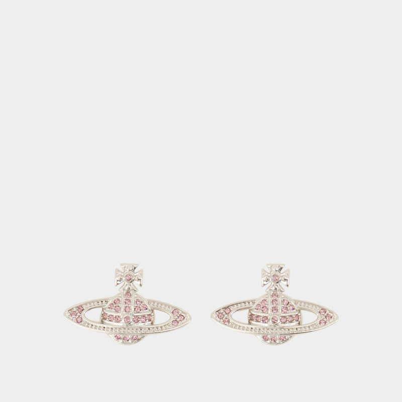 Boucles D'oreilles Mini Bas Relief - Vivienne Westwood - Laiton - Argenté