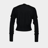 T-Shirt Bea Cropped Cardi - Vivienne Westwood - Laine - Noir