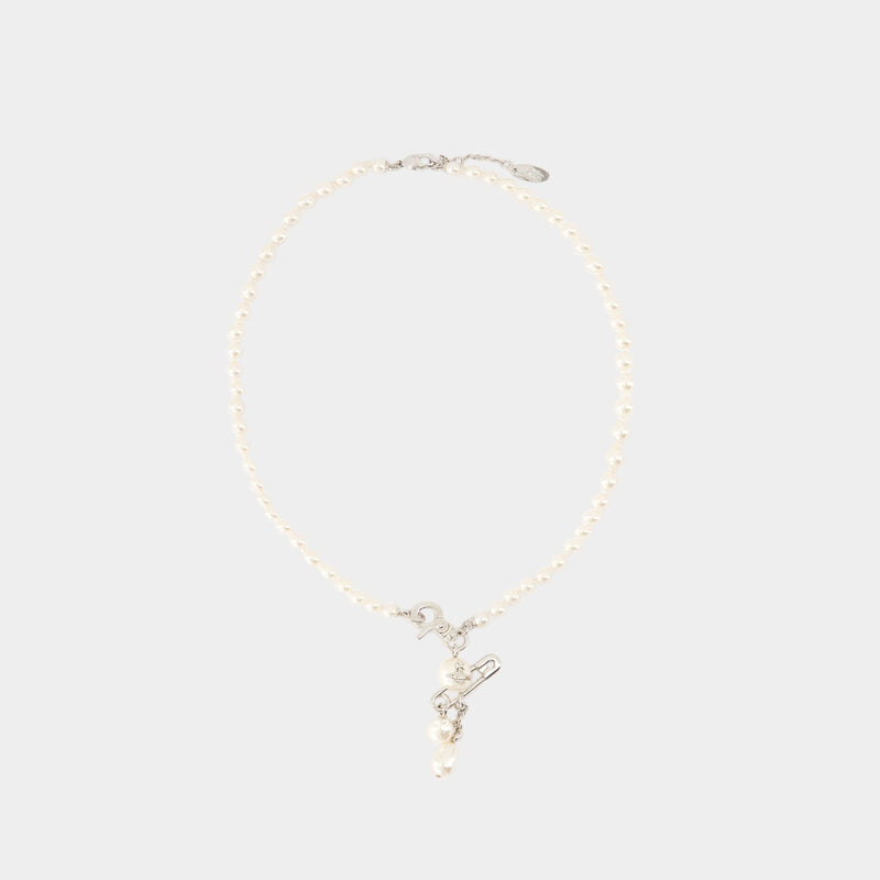 Collier Claude Small Pearl - Vivienne Westwood - Laiton - Argenté