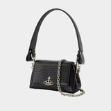 Sac Porté Épaule Hazel Small - Vivienne Westwood - Cuir - Noir