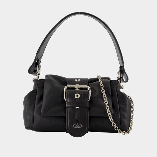 Sac Porté Épaule Hazel Treasure - Vivienne Westwood - Cuir - Noir