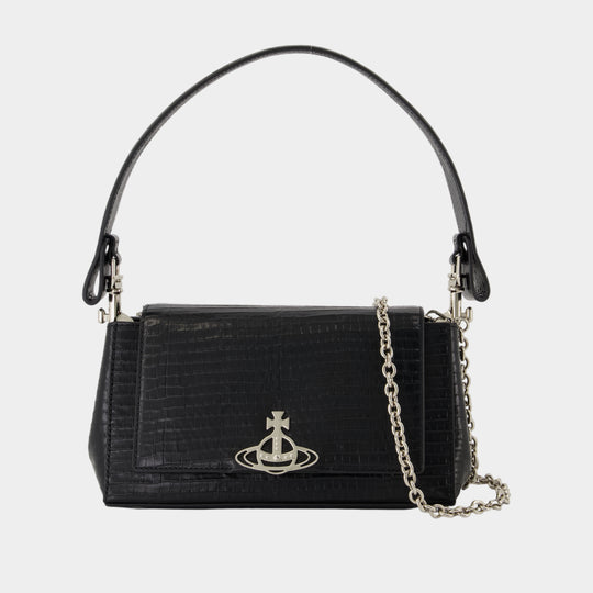 Sac Porté Épaule Hazel Medium - Vivienne Westwood - Cuir - Noir