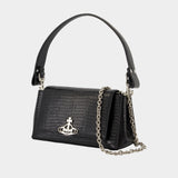 Sac Porté Épaule Hazel Medium - Vivienne Westwood - Cuir - Noir
