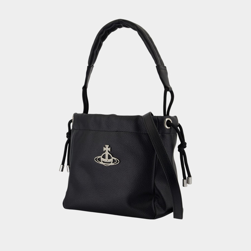Sac À Bandoulière Hilary Small - Vivienne Westwood - Cuir - Noir