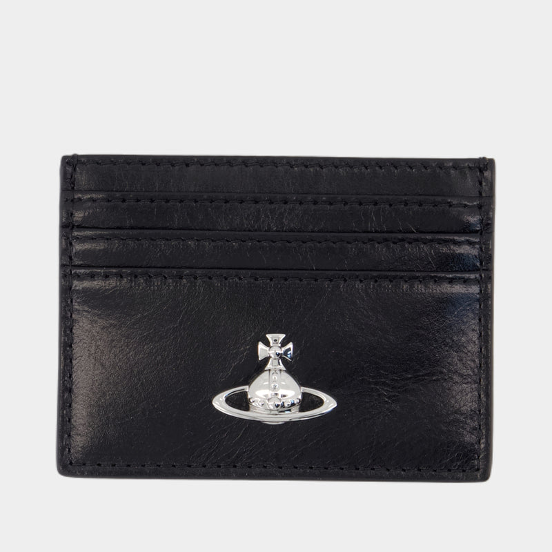 Porte Carte Flat - Vivienne Westwood - Cuir - Noir