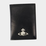 Porte-Monnaie Small Vertical - Vivienne Westwood - Cuir - Noir