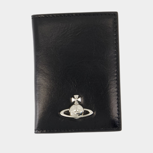 Porte-Monnaie Small Vertical - Vivienne Westwood - Cuir - Noir