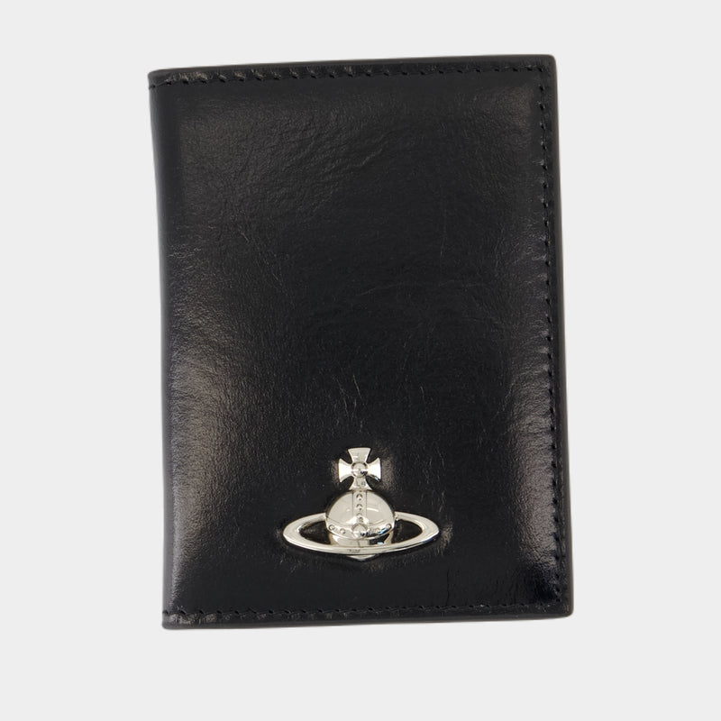 Porte-Monnaie Small Vertical - Vivienne Westwood - Cuir - Noir