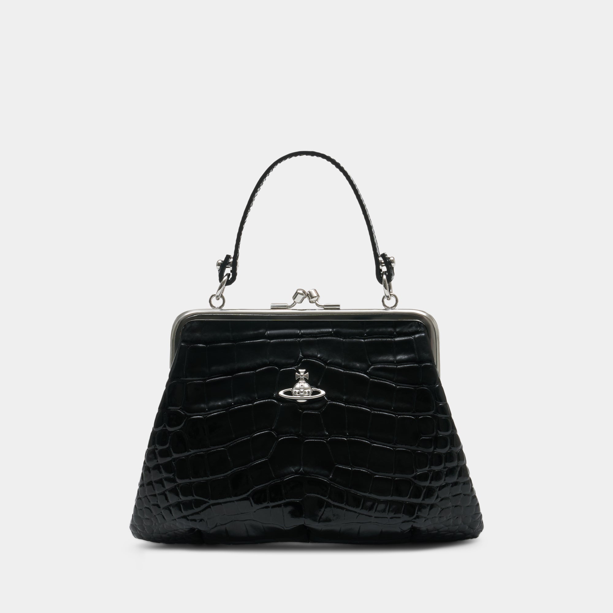 Sac Main Granny Frame Vivienne Westwood Cuir Noir sac-main-granny-frame-vivienne-westwood-cuir-noir