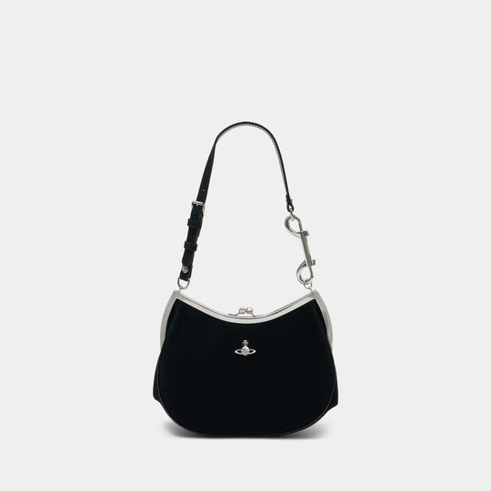 Sac Porté Épaule Charm Frame - Vivienne Westwood - Cuir - Noir