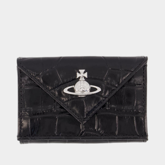 Portefeuille Envelope Billfold - Vivienne Westwood - Cuir - Noir