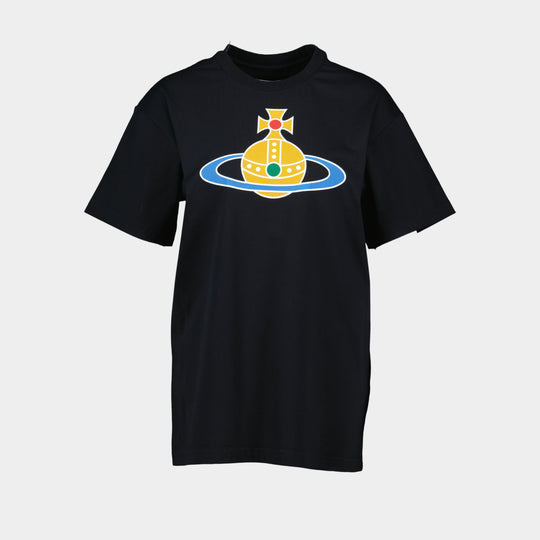 T-Shirt Oversized Orb Classic - Vivienne Westwood - Coton - Noir