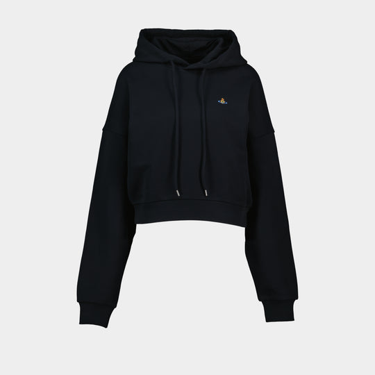 Hoodie Cropped Box - Vivienne Westwood - Coton - Noir