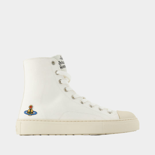 Sneakers Plimsoll High - Vivienne Westwood - Coton - Blanc