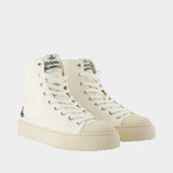 Sneakers Plimsoll High - Vivienne Westwood - Coton - Blanc