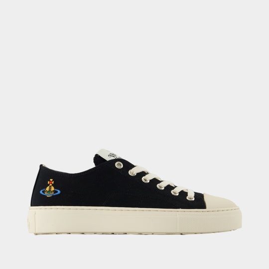 Sneakers Plimsoll Low - Vivienne Westwood - Coton - Noir