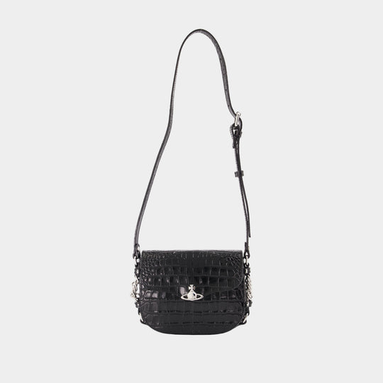 Sac À Bandoulière Hunter - Vivienne Westwood - Cuir - Noir