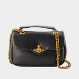 Sac Porté Épaule Anita Chain S - Vivienne Westwood - Cuir - Noir