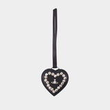 Charm Heart Mirror - Vivienne Westwood - Cuir - Noir
