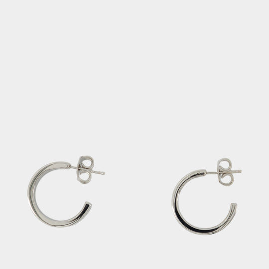 Boucles D'oreilles Minimal - MM6 Maison Margiela - Métal - Argenté
