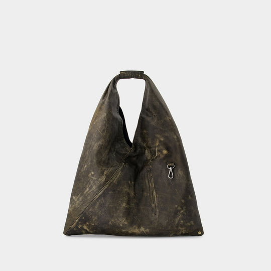 Sac Porté Épaule Classic Japanese - MM6 Maison Margiela - Cuir - Noir