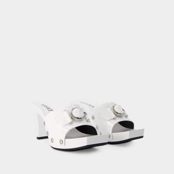 Escarpins T.60 - Versace - Cuir - Blanc
