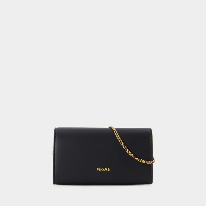 Wallet On Chain Medusa 95 - Versace - Cuir - Noir