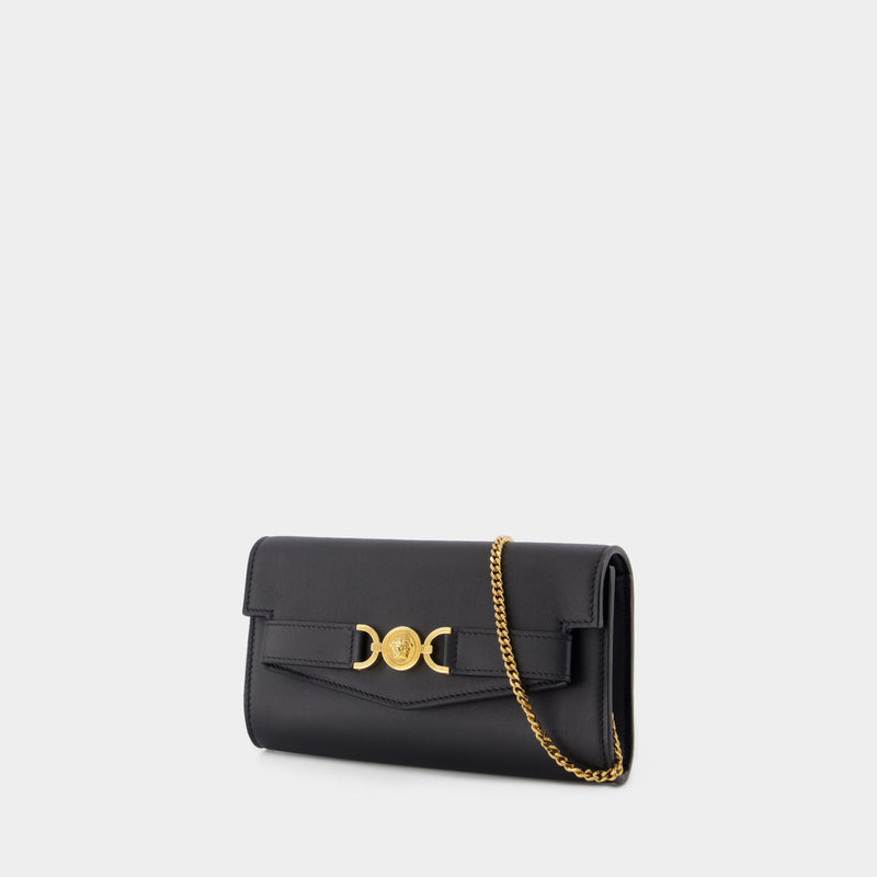 Wallet On Chain Medusa 95 - Versace - Cuir - Noir