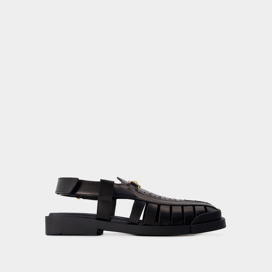 Sandales - Versace - Cuir - Noir