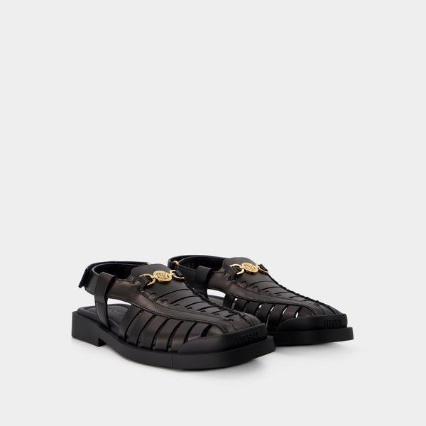 Sandales - Versace - Cuir - Noir