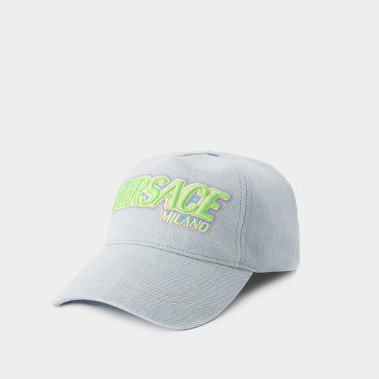 Casquette - Versace - Denim - Bleu