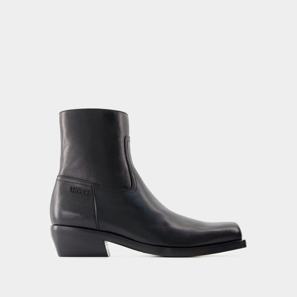 Bottines Luciano - Versace - Cuir - Noir