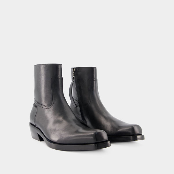 Bottines Luciano - Versace - Cuir - Noir