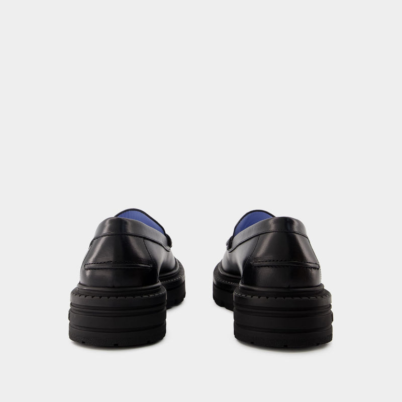 Mocassins Adriano - Versace - Cuir - Noir