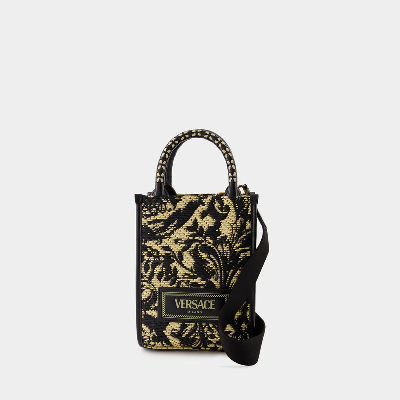 Cabas Athena - Versace - Cuir - Noir