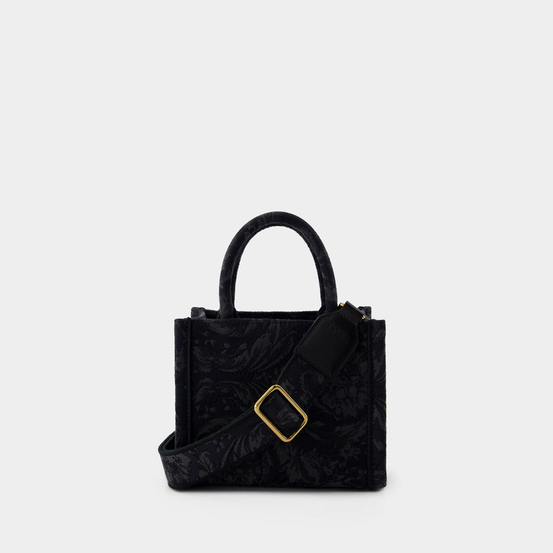 Sac À Bandoulière Xs Athena - Versace - Cuir - Noir