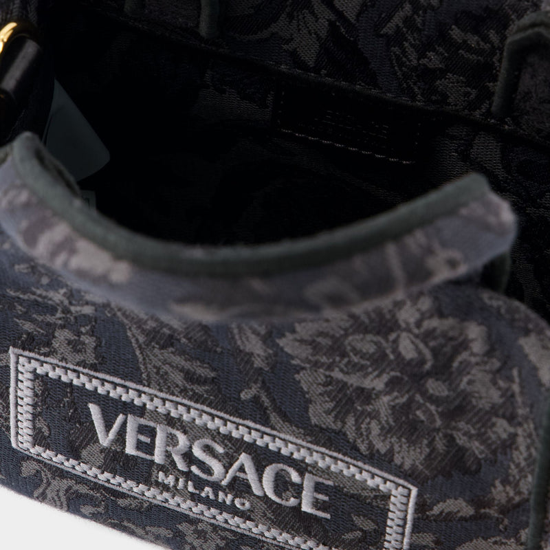 Sac À Bandoulière Xs Athena - Versace - Cuir - Noir